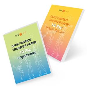 lot 6059 image: HTVRONT Heat Transfer Paper for T Shirts - 20 Pack Mixed Light & Dark Iron on Transfer Paper,8.5 x 11 Printable Heat Transfer Vinyl for Inkjet Printer, Durable & Easy to Use