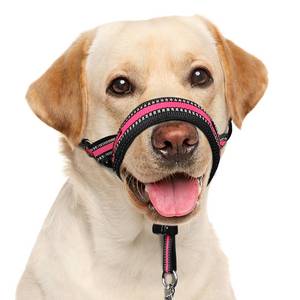 lot 6070 image: BARKLESS Soft Dog Head Collar, Patented Padded No Pull Head Halter, Training Nose Leash with Safety Link for Medium Large Dogs, Adjustable Muzzle Leash, Easy Control for Walking(Pink, L)