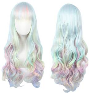 lot 6075 image: Linfairy Long Wave Ombre Cosplay Wig Halloween Costume Diamond Wig for Women