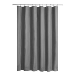 lot 6076 image: Barossa Design Gray Shower Curtain Liner with 6 Magnets - Heavy Duty Waterproof PEVA Shower Liner for Bathroom, 72 x 72 Standard Size, Metal Grommets - Dark Gray, 72x72