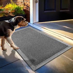 lot 6104 image: Muddy Mat� Mesh Door Mat Heavy-Duty Quick-Dry Floor Mat, Sand & Dirt Trapper for Indoor & Outdoor, Ideal for Entrance, Mudrooms, Patios & Garages, Low-Profile, Non-Slip, Washable �� Grey 17x30x0.4