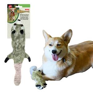 lot 6107 image: SPOT Skinneeez Raccoon 14 Inch Stuffing-Free Plush Dog Toy �� Soft, Mess-Free Toy with One Squeaker for Small & Medium Dogs, Best for Light to Moderate Chewers