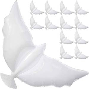 lot 6111 image: 12-Pack Dove Balloons Memorial Release in Sky, Biodegradable White Angel Lanterns Funeral Party Decorations for Loss of Loved One, Celebration of Life Favors, Happy Birthday in Heaven RIP Supplies
