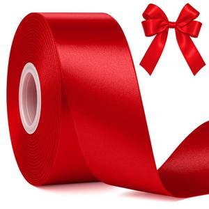 lot 6113 image: Fullive Red Ribbon 1 12 Inch, 30 Yards Red Ribbon for Gift Wrapping, Polyester Satin Mothers Day Ribbons for Wedding Valentines Day Decorations DIY Bows Wrapping Bouquet Floral Arrangements