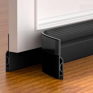 lot 6116 image: Pundin Door Draft Stopper,Adjustable Door Sweep for Bottom of Door,Silicone Weather Stripping Door Bottom Seal Blocker Air Noise,Under Door Gap Filler for InteriorExterior Doors(Black, 39inch)