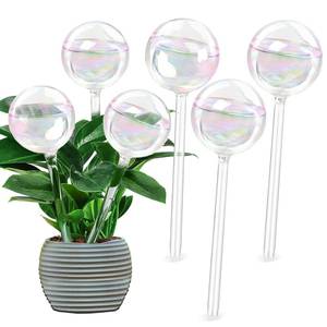 lot 6139 image: MOONSOUND 6pcs Glass Plant Watering Devices, Planter Self Watering Globes for Home Potting, Garden Flower Plant Watering Spikes Automatic Plant Water Bulbs Set for Indoor Outdoor Plant Daily Watering
