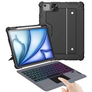 lot 6152 image: Nillkin iPad Air 11-inch (M2, 2024) Case with Detachable Keyboard, iPad Pro 11(1st2nd3rd4th Gen) & Air 5th4th Generation Rugged Keyboard Case, 7 Colors Backlit, Trackpad, PortraitLandscape Modes