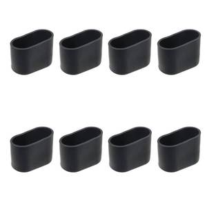 lot 6162 image: Geesatis 8 Pcs Oval Chair Leg Cap Flexible Furniture Pad Table Feet Covers Floor Protector, Black, 2 x 1 inch two pack