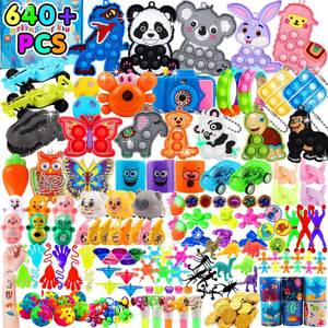 lot 6170 image: Kiss Monkey 640 PCS Prize Treasure Box Toys for Classroom, Party Favors for Kids 8-12, Fidget Toys Bulk, Goodie Bags Stuffers for Kids, Birthday Gifts, Pinata Stuffers, Carnival Prizes