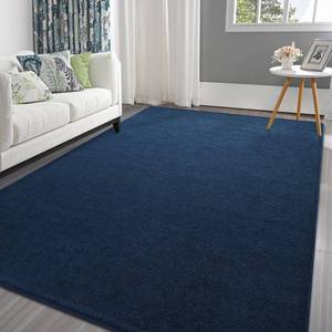 lot 6173 image: Pettop 4x6 ft Navy Blue Area Rugs for Bedroom Living Room, Washable Memory Foam Indoor Carpet, Modern Aesthetic Minimalist Non Slip Soft Comfy Carpet for Boys Girls Dorm Home Decor