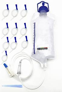 lot 6178 image: Reusable Enema Bag Kit, Enemas for Colon Cleanse for Women and Men, 1200ML Douche Bag Body Detox -Including 1.8M Silicone Hose and 10 Soft Replacement Colon Tubes