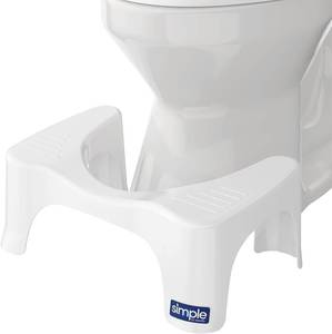lot 9740 image: Squatty Potty Simple Curve Bathroom Toilet Stool 7 White