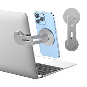 lot 10392 image: MAGDIGITEH Magnetic Phone Holder for Laptop, MagSafe Laptop Phone Mount for iPhone 171615141312 & All Phones, 180°Adjustable Magnetic Phone Holder for Tesla Monitor (Gray)