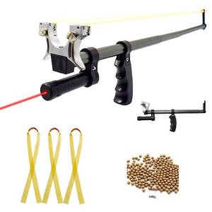 lot 10401 image: Piaoyu Slingshot, High-Precision Telescopic Slingshot, High-Power Rubber Band Slingshot and Red Laser Outdoor Hunting Catapult