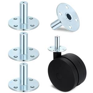 lot 10413 image: Moxweyeni 4 Pcs Caster Socket Broad Brimmed Hat Sockets for 716 Caster Stem Stainless Steel Sleeve Inserts for Piano Furniture Dolly Carts and Musical Equipment Wheels Hardware