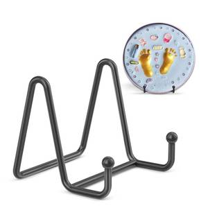 lot 10448 image: TR-LIFE 3 Pack 3 Inch Plate Stands for Display - Small Easel Holder Stand for Picture, Decorative Plate, Platter, Book, Photo