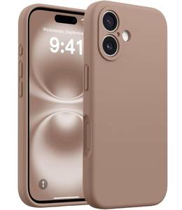 lot 10463 image: AOTESIER Magnetic Case for iPhone 16, Upgraded Silicone  Full Camera Protection  Integrated Camera Control Button  MagSafe Compatible  Anti-Scratch Microfiber Lining Phone Case, Light Brown