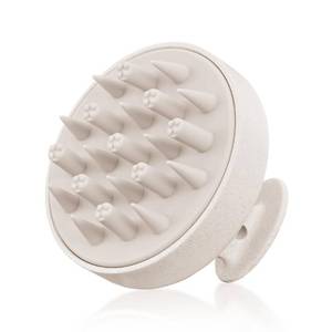 lot 10466 image: HEETA Hair Scalp Massager for Hair Growth, Shampoo Brush, Scalp Scrubber Exfoliator with Soft Silicone Bristles for Dandruff Removal to Relieve Stress, Wet Dry Use Updated Material, Beige