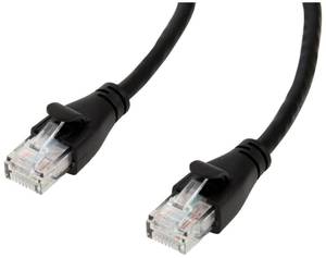 lot 10474 image: Amazon Basics RJ45 Cat-6 Ethernet Patch Cable, 1Gpbs Transfer Speed, Gold-Plated Connectors, 14 Foot, for PC, TV, Tablet, Router, Printer, Gaming, Black