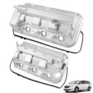 lot 11856 image: YzusGomumu Upgrade Aluminium Front Rear Engine Valve Cover Compatible with 2008-2017 Honda Accord Crosstour Odyssey Pilot Ridgeline 2012-2015 Acura TL RDX Replaces 264-491 12320-R70-A00 12320R70A00