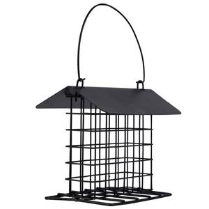 lot 11905 image: winemana Suet Feeder for Outside Hanging, Metal Suet Cake Holder Squirrel Proof, Weatherproof Bird Feeders for Wild Birds Woodpecker, Single Suet Cage for Outdoor Garden