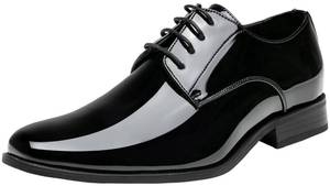 lot 11917 image: Jousen Mens Dress Shoes Formal Business Oxford Shoe Tuxedo Dress Shoes for Men (AMY9051A Black 10)