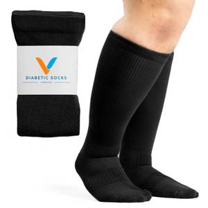 lot 12237 image: Viasox Compression Socks for Women and Men, Knee High Socks 12-15 mmhg Circulation Support for Flight, Travel