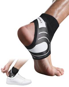lot 12246 image: Jaffick Ankle Brace for Women Men, Featherweight Comfort with Footwear, Ankle Support Wrap for Sprains, Sports, Running, Workout, Recovery and Joint Stability, Left Foot Fit