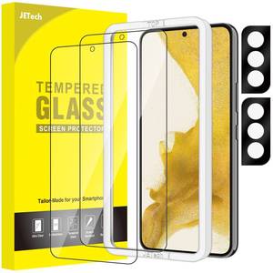 lot 12248 image: JETech Screen Protector for Samsung Galaxy S22 5G with Camera Lens Protector, Easy Installation Tool, Tempered Glass Film, Fingerprint ID Compatible, 2-Pack Each