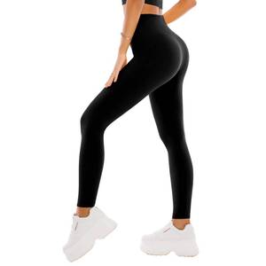 lot 12272 image: SINOPHANT High Waisted Leggings for Women - Full Length Capri Buttery Soft Yoga Pants for Workout Athletic(Full Black,L-XL)