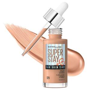 lot 12276 image: Maybelline Super Stay Up to 24HR Skin Tint, Radiant Light-to-Medium Coverage Foundation, Makeup Infused With Vitamin C, 129, 1 Count