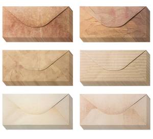 lot 12282 image: ��Pack 48 ��Vintage Style Envelopes - Classic Aged Envelopes in 6 Unique Designs - Old Looking Antique Looking- 4 x 8.7 inches (48 Pack)