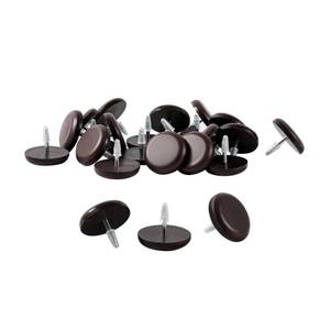 lot 12302 image: 1 Nail on Furniture Sliders (24 Pack) - Furnigear Heavy Duty PTFE (Teflon) Chair Sliders Glides Wooden Furniture Movers Move Your Furniture Easily & Safety - Best Chair Leg Floor Protectors Brown