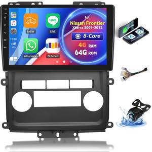 lot 15901 image: 4G64G Car Radio for Nissan Frontier 2009-2012 with Wireless CarPlay Android Auto,9 Touchscreen Android 13 Car Stereo with Mirror Link Voice Control WiFiGPS,Bluetooth,FMRDS SWCBackup Camera