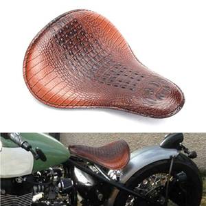 lot 15927 image: 13 Brown Crocodile Motorcycle Leather Driver Seat Cushion for Harley Davidson Sportster Chopper Bobber (Brown-Crocodile)