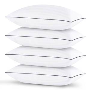 lot 15942 image: GOHOME Pillows Queen Size Set of 4 - Bed Pillows for Sleeping 4 Pack, Cooling Supportive Hotel Pillows with Premium Soft Down Alternative Fill for Side Stomach and Back Sleepers