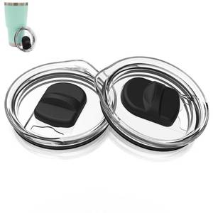 lot 16161 image: 20 oz Tumbler Lid for YETI Rambler Magnetic Slider Lid Splash Resistant Replacement Lid for Yeti Rambler Ozark Trail Old Style RTIC Coffee Tumbler Mugs Ember 10oz, BPA Free (2 Pack)