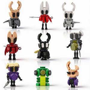 lot 16183 image: Aliuera 9 Pcs Knight and Hornet Building Merch Action Figures 3.7 Inch Tall, The Game Silksong Home Decor People Figurines, Silk Song OfficeGaming Desk Display Shelf Cartoon Minifigures (662 Pieces)