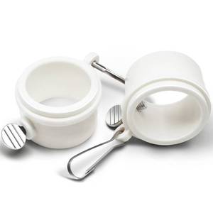 lot 16196 image: Anley 1.5 Plastic Flagpole Mounting Rings Set - Anti Wrap 360° Rotatable Ring with Carabiners - Ideal for 1.5 Inch Maximum Diameter Flag Pole & Flag with 2 Grommets(White, Pack of 2)