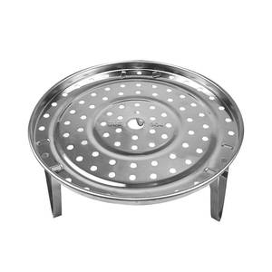 lot 16201 image: Steamer Rack, Pressure Cooker Canner Rack 304 Stainless Steel Canning Rack Round Pot Steaming Tray with Detachable Legs for Baking Cooking Steaming (Diameter 22cm)