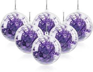 lot 16223 image: Uten 20Pcs Clear Plastic Fillable Ornament, Christmas Decorations Tree Ball, DIY Craft Ball, for Christmas Eve, New Years, Wedding Party Home Decor Bath Bomb(1.9650mm)