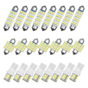 lot 16241 image: NYTKL 24 PCS LED Interior Bulb Kit, T10 31 mm 42 mm 12V Super Bright LED Festoon Bulbs, 6500K Roof Map Dome Courtesy Trunk License Plate Light Replacement, Car Accessories (White)