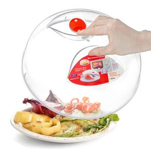 lot 16243 image: Large Microwave Cover for Food Easy Grip Microwave Splatter Cover Guard Lid with Steam Vent and BPA Free & 11.5 Inch, Dishwasher Safe