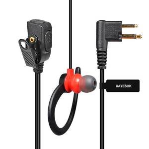 lot 16259 image: UAYESOK 2 Pin Headset for Motorola CP200 CP200D CLS1110 DTR550 RDU2020 RDU4100 RDU4160D HYT hytera TC-610 Walkie Talkie Ear Hook Surveillance Kit Two Way Radio Earpiece