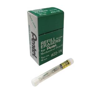 lot 16267 image: Pentel Refill Eraser for Mechanical Pencils, White, 12 Tubes, 4 Erasers Per Tube (Z2-1N)