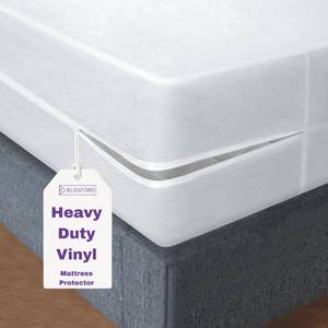 lot 17046 image: BLISSFORD Plastic Mattress Protector Zippered Twin XL, Waterproof Vinyl Mattress Cover, Heavy Duty Noiseless Mattress Encasement