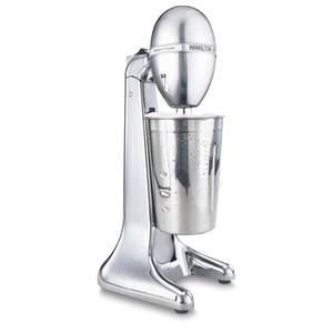 lot 17057 image: Hamilton Beach DrinkMaster Electric Drink Mixer, Retro Milkshake Maker & Milk Frother, 2 Speeds, Extra-Large 28 oz. Stainless Steel Cup, Classic Chrome