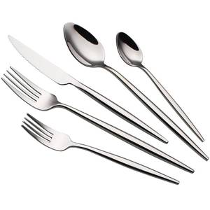 lot 17061 image: CHAAMFORGE 20 Piece Luxury Silverware Set for 4 Mirror-Polished 1810 Stainless Steel Heavy Flatware Set Modern Cutlery Set KnifeForkSpoon Utensil Dishwasher Safe with Gifts