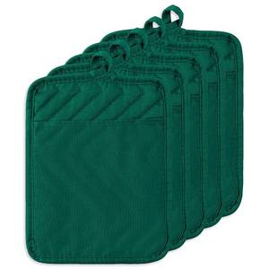 lot 18012 image: GROBRO7 5Pack Pocket Pot Holders Cotton Heat Resistant Potholder Multipurpose Hot Pads Machine Washable Oven Mitts Heat Pads for Daily Kitchen Baking and Cooking 8.9 x 6.9 in Dark Green