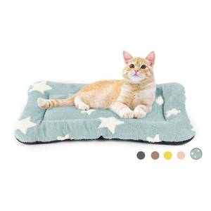 lot 18014 image: Mora Pets Cat Bed for Indoor Cats Washable Dog Crate Pad Cute Star Dog Bed Mat for Small Dogs Pet Kennel Pad for Cage Soft Flat Puppy Kitten Cushion for Sleeping Anti-Slip Blue 22 x 13